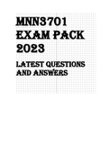 MNN3701 EXAM PACK 2023