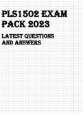 PLS1502 EXAM PACK 2023