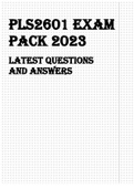 PLS2601 EXAM PACK 2023