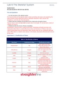 Straighterline bio 201l lab 1 Lab 6 The Skeletal System BIO201L Student Name: Kit Code (located on the lid of your lab kit): 