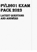 PVL2601 EXAM PACK 2023