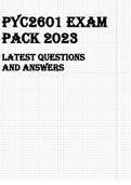 PYC2601 EXAM PACK 2023