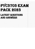 PYC3703 EXAM PACK 2023