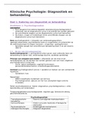 Samenvatting Klinische Psychologie 2: Diagnostiek en Behandeling (PB2002): Open Universiteit