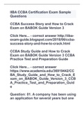 IIBA CCBA Certification Exam Sample Questions with complete solutions