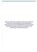 Med Surg II Renal Exam Questions and Answers Chapter 65 Assessment of the RenalUrinary System Ignatavicius Medical-Surgical Nursing, 8th EditionMed Surg II Renal Exam Questions and Answers Chapter 65 Assessment of the RenalUrinary System Ignatavicius Me