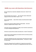 DANB xray exam with Questions And Answers