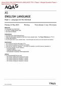 Actual 2024 AQA AS ENGLISH LANGUAGE 7701/1 Paper 1 Language and the individual Merged Question Paper + Mark Scheme + Insert