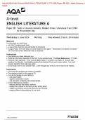 Actual 2024 AQA A-level ENGLISH LITERATURE A 7712/2B Paper 2B Question Paper + Mark Scheme + Insert