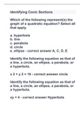 Identifying Conic Sections with 100% complete solutions