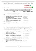 Test Bank for Fundamentals of Cost Accounting, 7th Edition by William Lanen