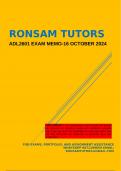 ADL2601 EXAM  ANSWERS ANSWERS - 16 OCTOBER 2024.This document contains well answered EXAM answers that will help you score a very good mark, contact 0/6/7/1/1/8/9/0/5/9 for further information.