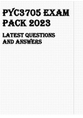 PYC3705 EXAM PACK 2023