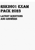 RSK2601 EXAM PACK 2023