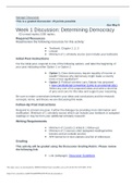  POLI330N-6 POLI330N  POLI 330N Week 1 Discussion: Determining Democracy (Already GRADED A)