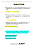 -EXIT VERSION 3- 1) A nurse who works in the nursery is attending the vaginal delivery of a term infant. What action should the nurse complete prior to leaving the delivery room? -place the ID bands on the infant and mother. 2) An adult male who fell from