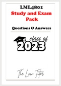 LML4801 Study and exam pack (Perfect for assignments and exam revision) Searchable!