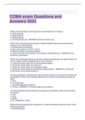 CCMA exam Questions and  Answers 2023  update update