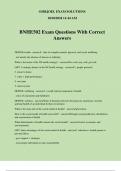 BNHE502 Exam Questions With Correct Answers