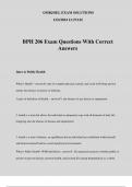 BPH 206 Exam Questions With Correct Answers