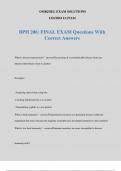 BPH 206: FINAL EXAM Questions With Correct Answers