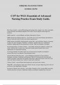 C157 for WGU-Essentials of Advanced Nursing Practice Exam Study Guide.