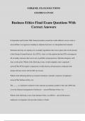 Business Ethics Final Exam Questions With Correct Answers