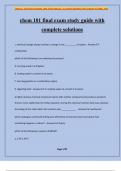 chem 101 final exam study guide with complete solutions