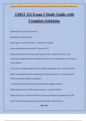 CHST 112 Exam 3 Study Guide with Complete Solutions