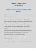 CAMRT Exam Questions With Correct Answers