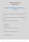 CAMRT EXAM Questions With Correct Answers