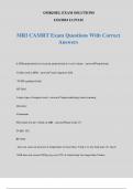 MRI CAMRT Exam Questions With Correct Answers