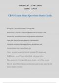 CBNS Exam Study Questions Study Guide