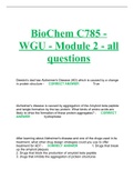 WGU C785 Biochemistry  - Module 2 - all questions