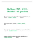 WGU C785 Biochemistry  - Module 5 - all questions