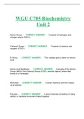 WGU C785 Biochemistry Full Solution Pack(Bundled exams 100% verified)