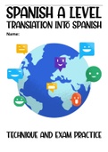 Spanish AQA Translation Booklet with answers