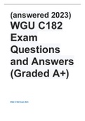  (answered 2023) WGU C182 Exam Questions and Answers (Graded A+)