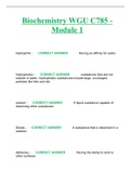 Biochemistry WGU C785 - Module 1