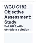 WGU C182 Objective Assessment Study Set 2023 with complete solution