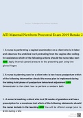 ATI MATERNAL NEWBORN  PROCTORED EXAM2019 RETAKE 60  QUESTIONS WITH 100% CORRECT  ANSWERS(VERIFIED ANSWERS)