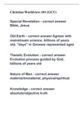 Christian Worldview-101 (GCU) with 100% correct answers