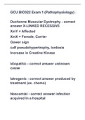 GCU BIO322 Exam 1 (Pathophysiology) with 100% correct answers