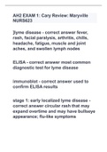 AH2 EXAM 1: Cary Review: Maryville NURS623 with 100% correct answers