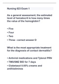 Nursing 623 Exam 1 with 100% correct answers