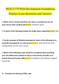 WGU  C779 Practice Test.questions and answers (2022/2023) (verified answers) 