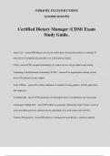 Certified Dietary Manager (CDM) Exam Study Guide.