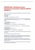 RPB390 Epic Certification Exam Questions and answers | Newest 2024/25 RATED A+