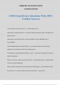 CDM Exam Review Questions With 100% Verified Answer