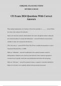 CE Exam 2024 Questions With Correct Answers